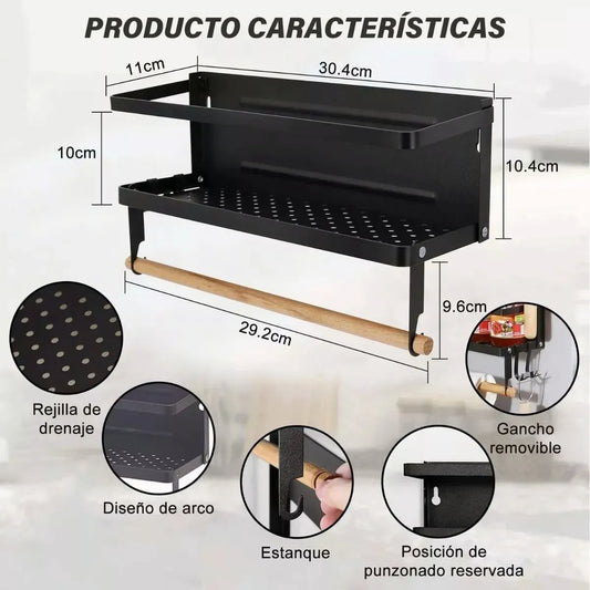 Soporte Magnético Multiusos para Toallas de Papel y Rollos