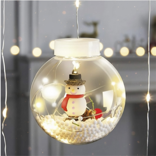 Cortina de Luces Navidad: Bolas de Nieve LED para Decora tu Casa